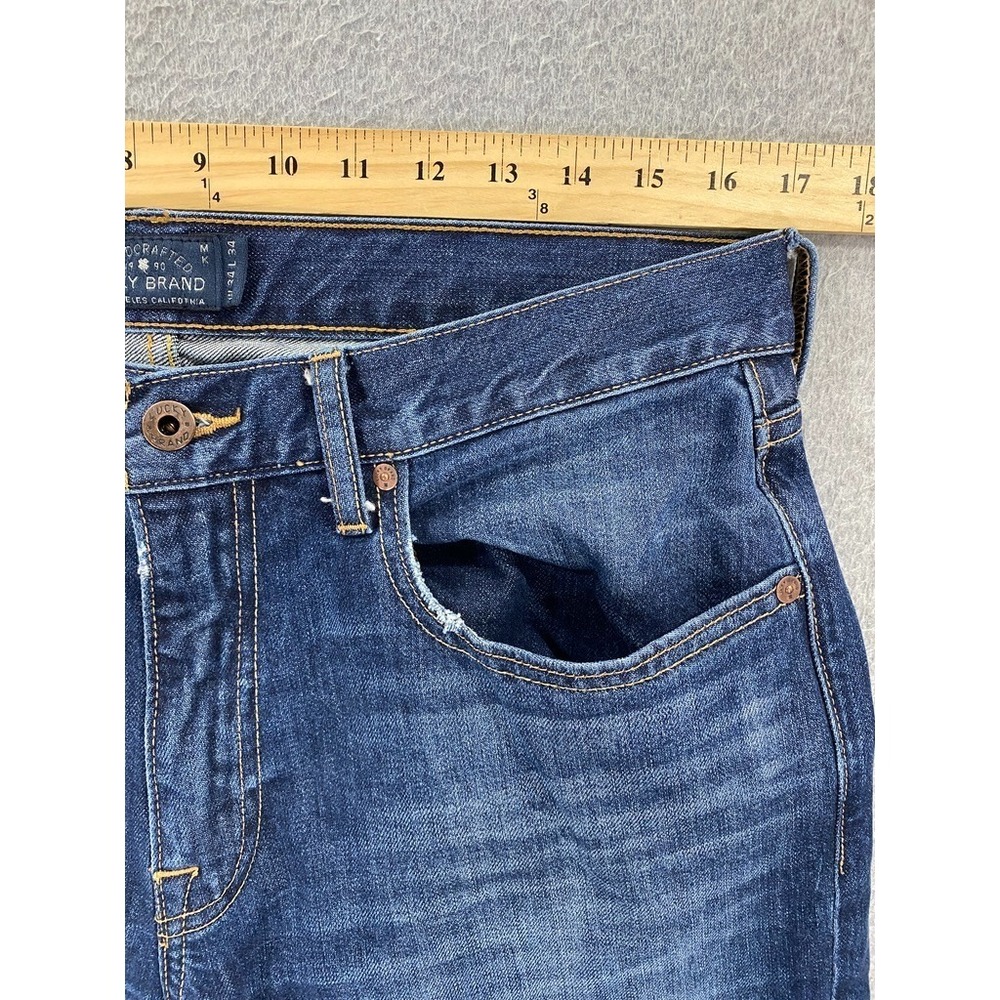 Lucky Brand Men's Denim Jeans 410 Athletic Slim Blue Size 34x30 Dark Wash - Picture 2 of 10